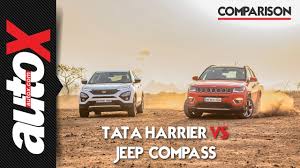Tata Harrier Vs Jeep Compass Comparison Autox Youtube