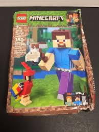 Lego 21148 Minecraft Steve Bigfig W Parrot 159pcs New Box Not Mint Never Opened Minecraft Playing Game Minecraft Lego Minecraft Minecraft Steve
