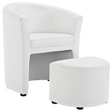 Buydirect.com has been visited by 100k+ users in the past month Hawthorne Collection Faux Leather Accent Chair With Ottoman In White Walmart Canada