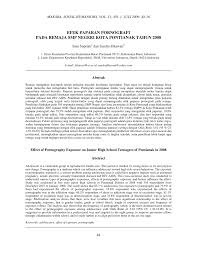 PDF) Effect of Pornography Exposure on Junior High School Teenagers of  Pontianak in 2008 HD phone wallpaper