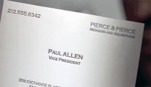 The card we're referencing is, of course, paul allen's pierce & pierce business card from the 2000 horror/thriller film, american psycho. Weird Trivia The Business Cards In American Psycho Had Typos In Them Uproxx