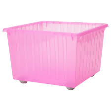 Vessla Storage Crate With Casters Blue 15 X15 Ikea Crate Storage Ikea Crates