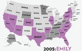 Below we have listed the top most popular baby names by year, as calculated from the names added to our users' favorite name lists. Most Popular Baby Names For Girls In The Usa 046 Funcage