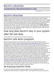 Bactrim Lekarstwo By Spalatorietextile Com