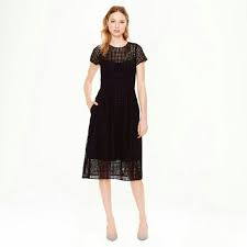 Sold J Crew Collection Eyelet Dot Dress In Black Dot Dress Dresses Pretty Outfits