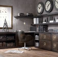 Industrial Office Restoration Hardware Industrial Home Offices Industrial Office Design Home Office Space