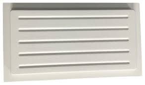 The solid overall dryer vent cover features curved louvers for quieter operation. Crawl Space Vent Cover Outward Mounted White 10 X18 Contemporary Registers Grilles And Vents By Crawl Space Door Store Houzz