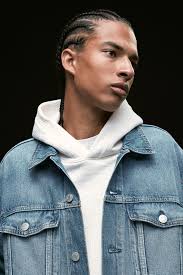 Mens denim bomber hot sale