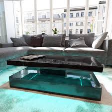 Fish breeder tank in aquariums. Tiffany Black High Gloss Rectangular Coffee Table With Led Lighting Furniture123