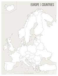Beside or below the map is an area to write the place names associated with each number. Europe Countries Printables Map Quiz Game