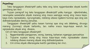 Aug 26, 2011 · lan kang wujud 3 dhimensi, lumrah digawé saka kayu kang direnggani penganggo saka kain kang manéka warna adhedhasar karakter wayang kasebut. 2020 Wasis Basa Jawa