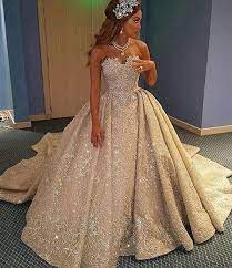 Sparkly Champagne Wedding Dresses Long Weddingdress Bridal Gown 2017 Ball Gown Wedding Dresses Sweetheart Wedding Dr Vestidos 15 Vestidos Vestido De Noiva