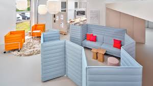If you're looking for unique living room decorating ideas for your coffee table, try using a table with shining copper legs. Vitra An Alcove Sofa Generates A Good Spirit Positive Energy