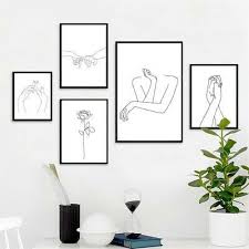 Arts Living Room Posters Art Wall Decoration Line Art Canvas Painting Unframed Fashion Home Garden Hom Mural Wall Art Modern Canvas Painting Room Wall Art