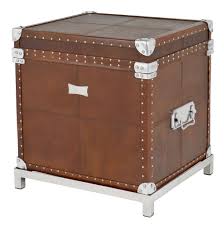 Eichholtz Flight Case Brown Leather Leather Trunk Eichholtz Furniture