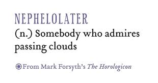 Nephelolater N Obsolete Late 19th Century Noun Meaning A Person Who Admires Clouds Unusual Words Cool Words Words