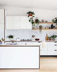 pinterest #white #tiles #wood #plants