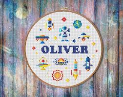 Easy beginner level diy cross stitch for kids. Space Baby Cross Stitch Pattern Birth Announcement Custom Name Cross Stitch Space Bab Baby Cross Stitch Patterns Baby Cross Stitch Kits Cross Stitch Patterns