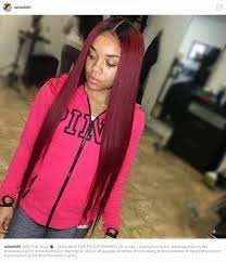Pinterest Kiania Red Sew In Weave Straight Queen Hairstyles Natural Hair Styles