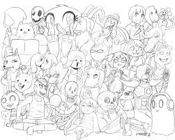 Solve the simple addition problems and use the key at the bottom of the page to create a sans the skeleton from undertale picture. Undertale Coloring Pages Coloring Home
