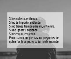 Si Te Molesto Entiendo Si No Te Importo Entiendo Si No Tienes Tiempo Para Mi Entiendo Si Me Ignoras Entiendo Si Cuando Te Ignoran Enojo No Te Entiendo
