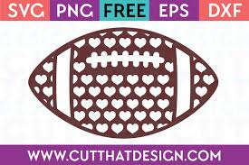 Download Patterned Football Design Heart Cut That Design