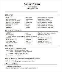 How to write an actor resume. Resume Templates Acting Acting Resume Acting Resume Template Job Resume Samples