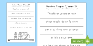 We'll show you how to gain some surprising. Matthew 7 24 Word Unscramble Teacher Made