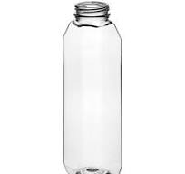 Captiva Containers 12 oz. Customizable Tall Square PET Clear Juice Bottle -  228/Case