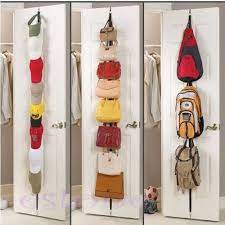 Free Shipping Adjustable Over Door Straps Hanger Hat Bag Coat Clothes Rack Organizer 8 Hooks 2 36 Handtucher Organisieren Handtaschenorganisator Kleiderregal