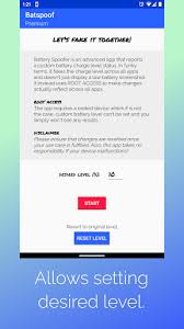 Jun 20, 2021 · the author and contributors of android faker take no responsibility for any loss of data or damage to your device or any other consequences that arise as a result of using this application use it your own risk. Download Batspoof Fake Battery Charge Root For Android Batspoof Fake Battery Charge Root Apk Download Steprimo Com