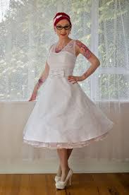 1950s Rockabilly Wedding Dress Gayle With Lace Overlay Tea Length Skirt And Petticoat Custom Made To Fit With Images Polka Dot Wedding Dress Wedding Dresses Vintage Boho Wedding Dress