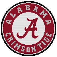 Pattern design by kathleen george at cross stitch collectibles. Counted Cross Stitch Pattern Alabama Crimson Tide Logo The Cross Stitch Guy
