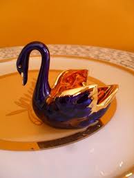 Items Similar To Blue Swan Miniature Cobalt Blue Limoge France On Etsy Miniatures Cobalt Blue Cobalt