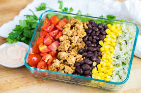 There is nothing better than having dinner assembled and hanging out in the refrigerator. Chicken Burrito Bowls Healthy Meal Prep Recipe Clean Delicious