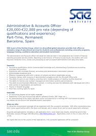 Search and apply for the latest part time accounting jobs. Administrative Accounts Officer 20 000