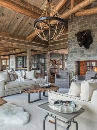 A Rustic Mountain Retreat Perfect For Entertaining In Big Sky Rustic Home Interiors Rustic House Modern Rustic Homes