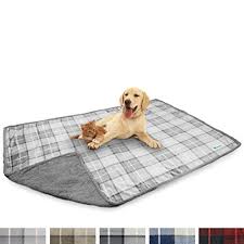 Best waterproof dog bed options. Petami Waterproof Dog Blanket For Bed Couch Sofa Waterproof Dog Bed Cover For Large Dogs Puppies Checkered Grey Sherpa Fleece Pet Blanket Furniture Protector 80 X 55 Light Gray