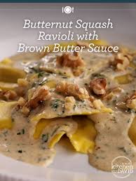 Butternut Squash Ravioli With Brown Butter Sauce Mmm Mmm Fall Food Recipes Brown Butter Sauce