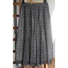 Marque marcelle griffon made in france. Jupe Longue Agnes B 34 Xs T0 Liberty Bleu Lavande Encre Beige Vendu Par Calouste 5935739