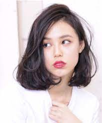สไตล ทรงผม おしゃれまとめの人気アイデア pinterest may srichompoo ロブヘア ミディアム 黒髪 ビューティー