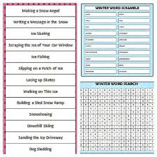 Image Result For Reverse Charades Word List Winter Activities For Kids Winter Activities Winter Words