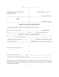 printable petition of divorce legal pleading template