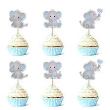 Be sure you bake enough cupcakes to bypass. Faisichocalato 48pcs Blue Elephant Cupcake Toppers It Is A Boy Baby Shower Cupcake Picks Decoration Baby Boy Birthday Party Supplies Buy Online In Cayman Islands At Cayman Desertcart Com Productid 155678310