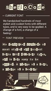 Podrás poner la fuente de letras que más te guste, . Sherlo Code For Android Apk Download