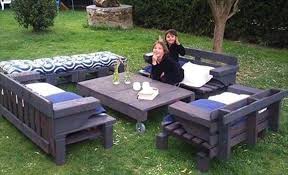 Backyard Creations Patio Furniture From Unused Wooden Pallet Mebel
