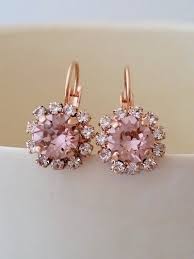 Morganite Earringsblush Earringsbridal Earringsrose Gold Etsy Morganite Earrings Rose Gold Morganite Earrings Bridal Earrings