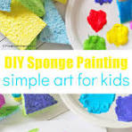 6Pcs Kids Painting Sponge Seal DIY Graffiti Sponge Seal Graffiti