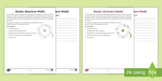 Some of the worksheets displayed are protons neutrons and electrons practice work answer key, structure of matter work answers key ebook, atomic structure work 1 answers, atomic structure review. Atomic Structure Model Activity Atoms Worksheet Science