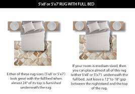 5x8 rug queen size bed. What Size Rug For A Full Double Bed Chart Layout Designs Homely Rugs